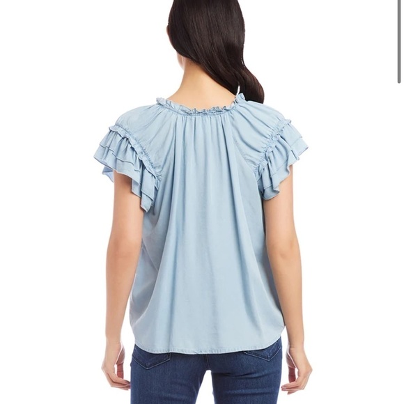 Karen Kane Costa Palmas Ruffle Sleeve Top *read description* - Picture 3 of 15